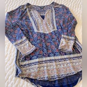 Lucky Brand 3/4 sleeve tunic top